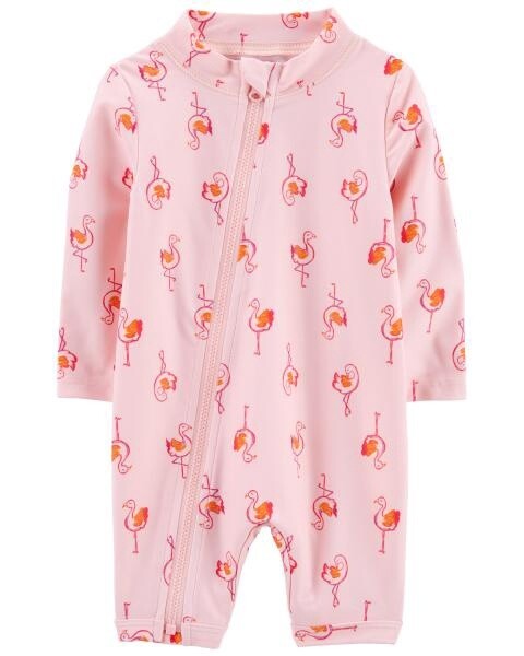 1 Piece Pink Flamingo Swimwear