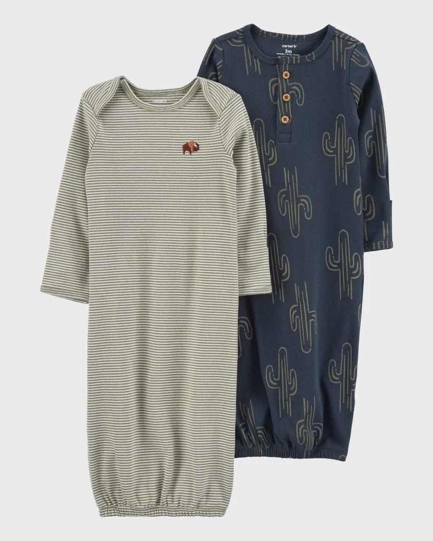 2 Pack Cactus Sleeper Gowns