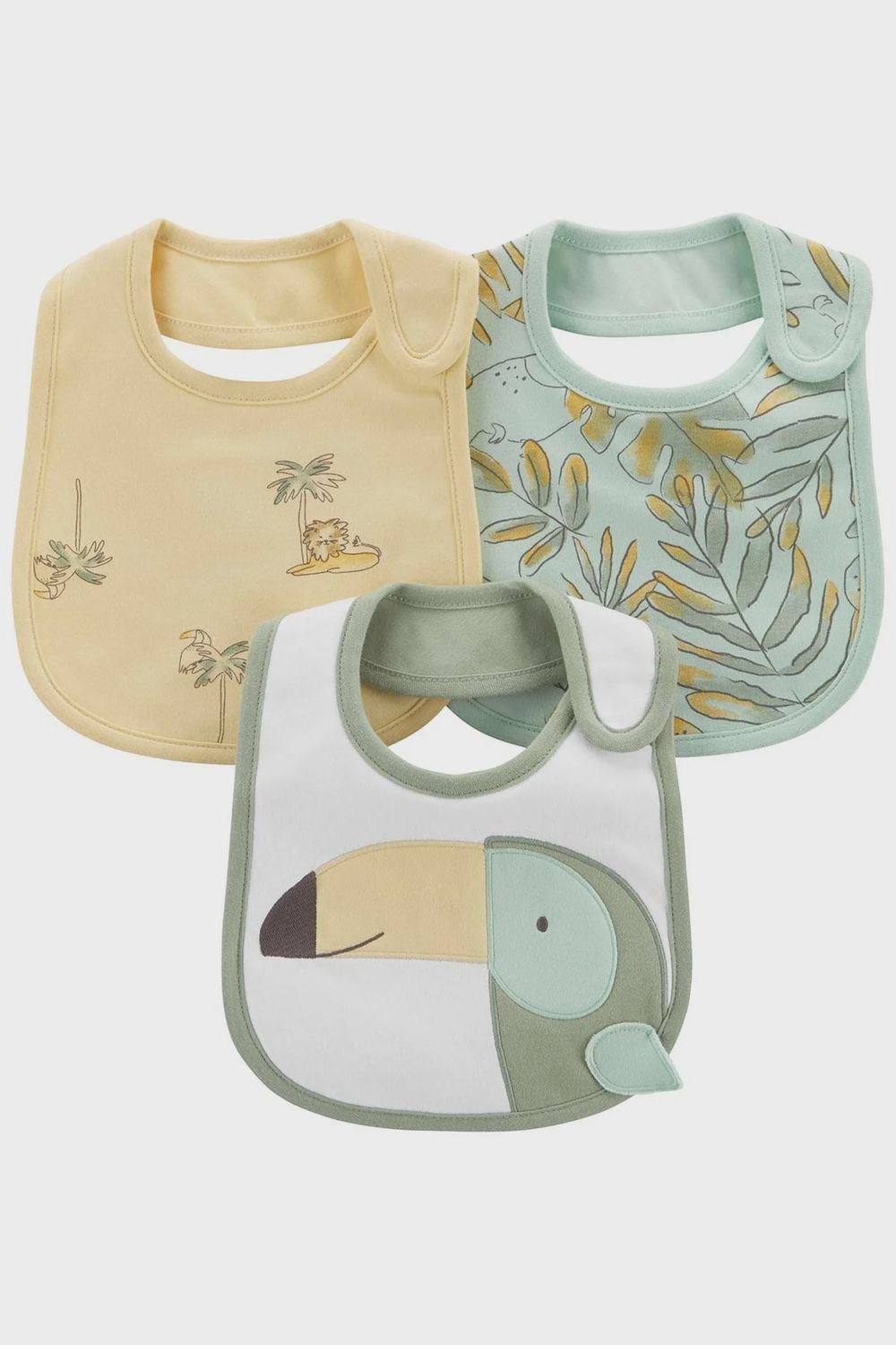 3 Pack Tropical Bib Set