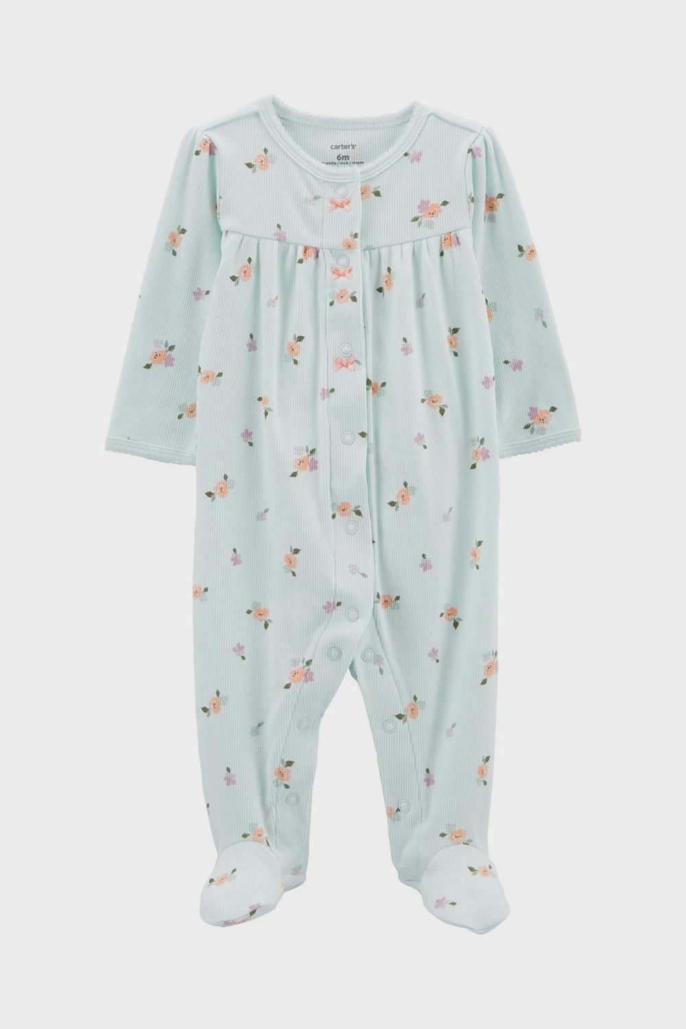 Floral Snap Up Textured Baby Grow
