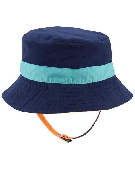 Navy/Orange Baby Reversible Bucket Hat