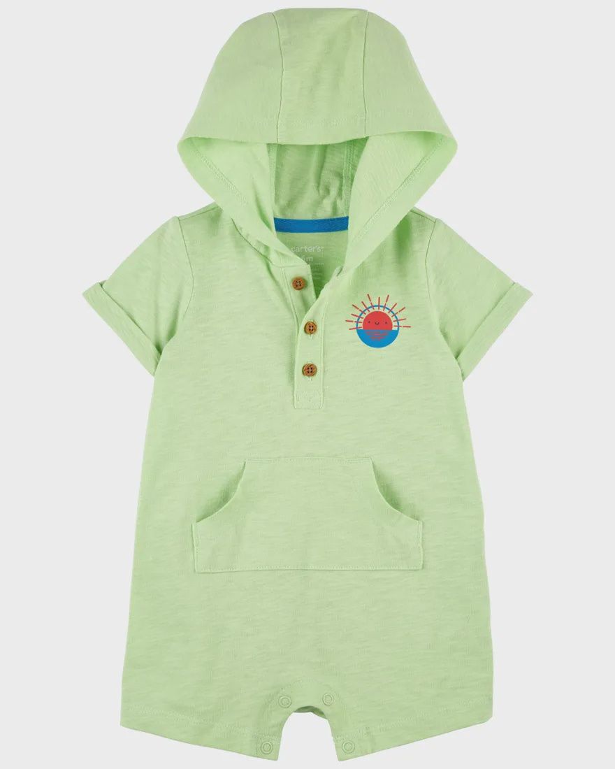 Green Hooded Romper