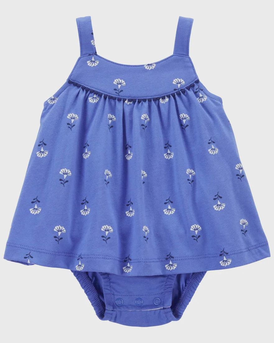 Blue Floral Tank Sunsuit