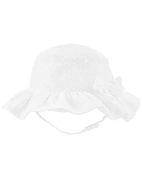 White Eyelet Sun Hat