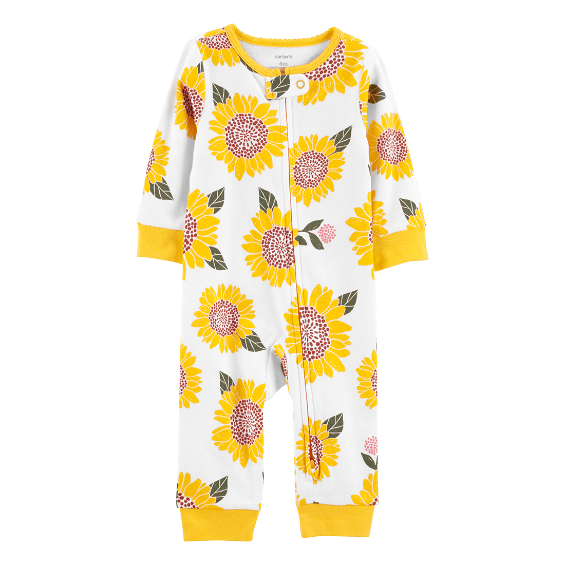 Sunflowers Zip-Up Footless Coverall