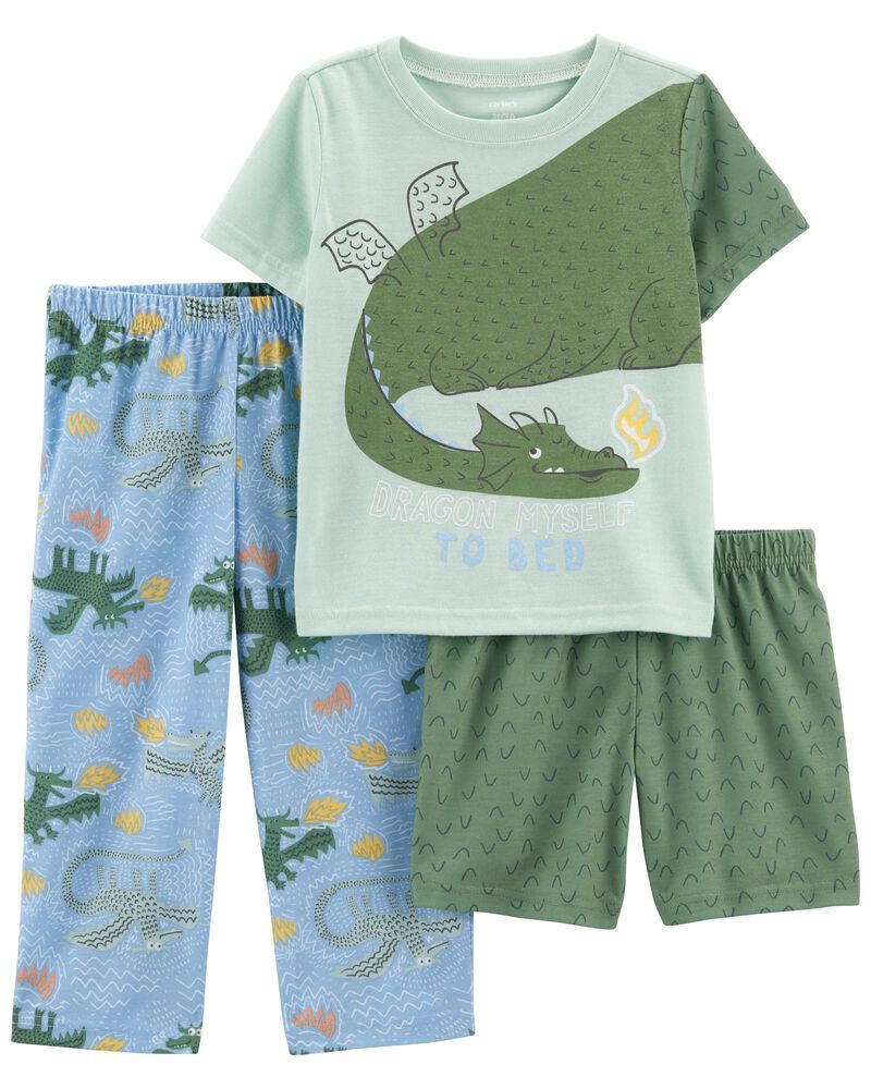 3 Piece Toddler Dragon Pajamas