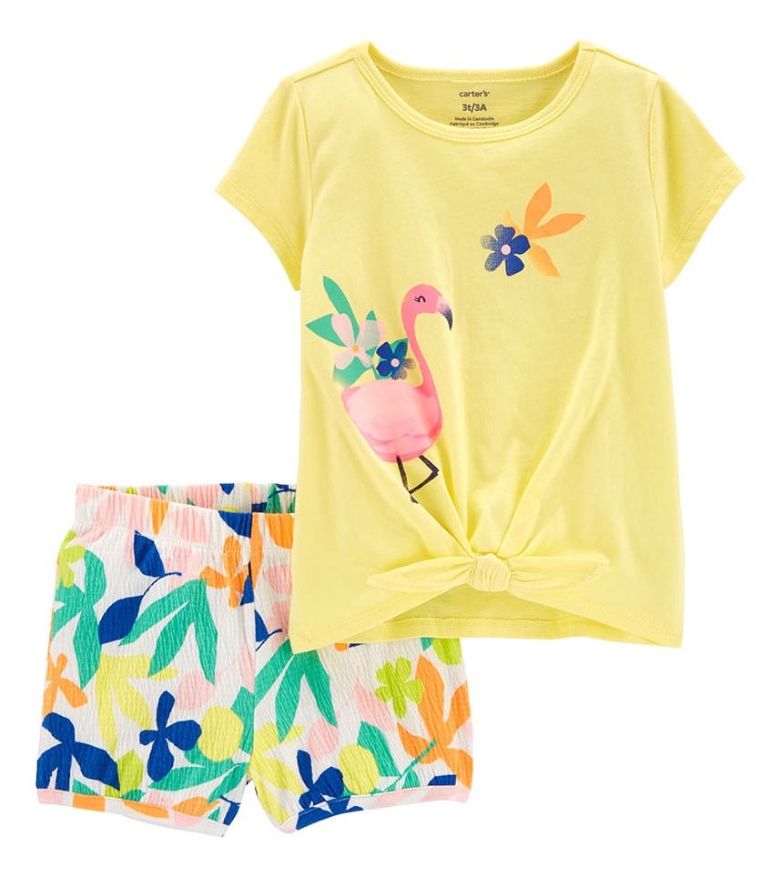 2 Piece Toddler Yellow Flamingo Play Set