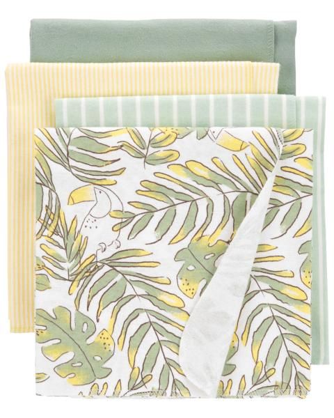 4-Pack Sage Receiving Blanket Set