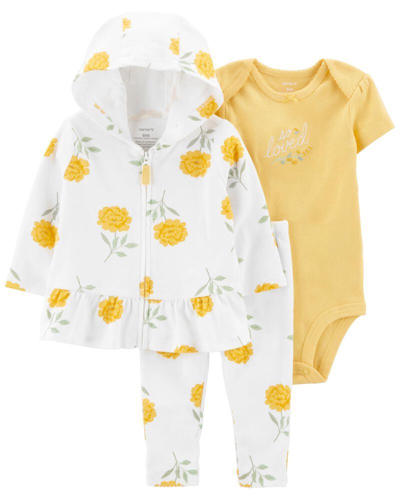 3 Piece Floral Little Jacket Set