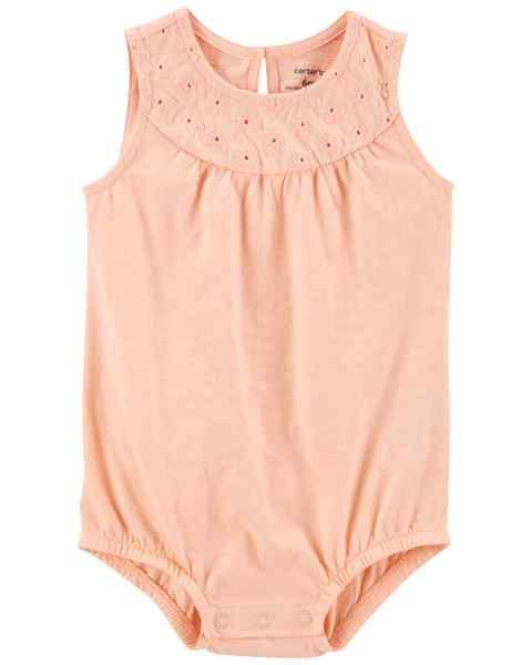 Orange Sleeveless Romper
