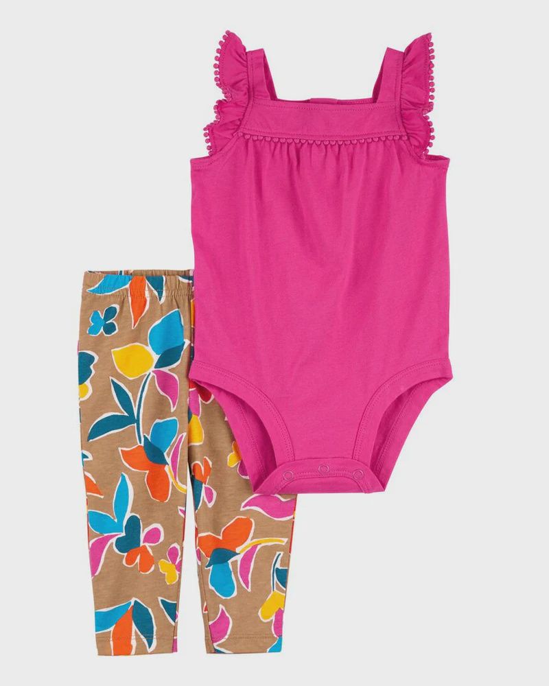 Baby 2-Piece Floral Bodysuit Pant Set