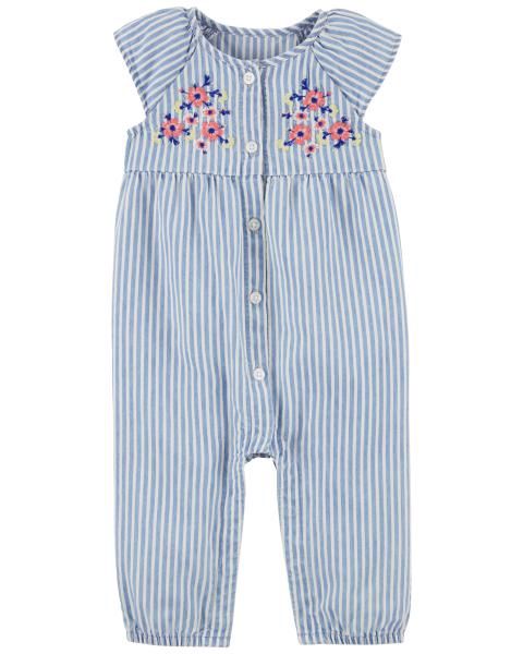 Girls Stripe Jumpsuit, SIZE: Newborn