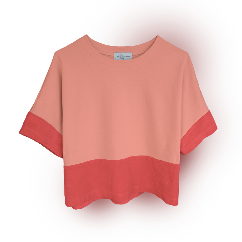 HEY PLAY SHIRT ·  Peach Sorbet X Bittersweet Fizz, S // M // L