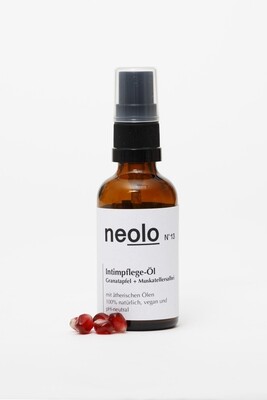 NEOLO • INTIMPFLEGE-ÖL «Granatapfelöl und Muskatellersalbei»
bei Scheidentrockenheit (vaginaler Atrophie)