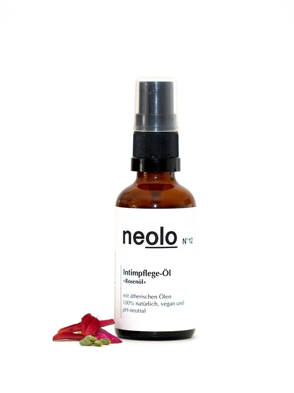 NEOLO • OLIO di cura intimo vaginale «Rosenöl» apprezzato per il lichen sclerosus, per il massaggio perineale e allevia i crampi mestruali