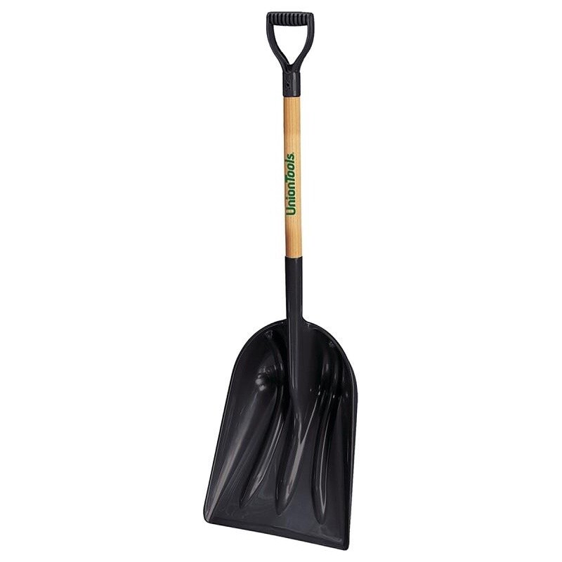 Union Tools Poly Scoop Shovel with D Handle 14 in