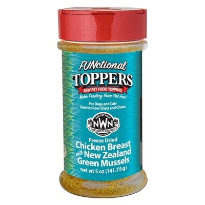 FUNctional Toppers Freeze Dried Chicken Breast & Green Mussels 5oz