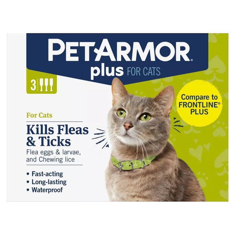 PetArmor Plus Flea and Tick for Cats - Over 1.5lbs - 3 Month Supply