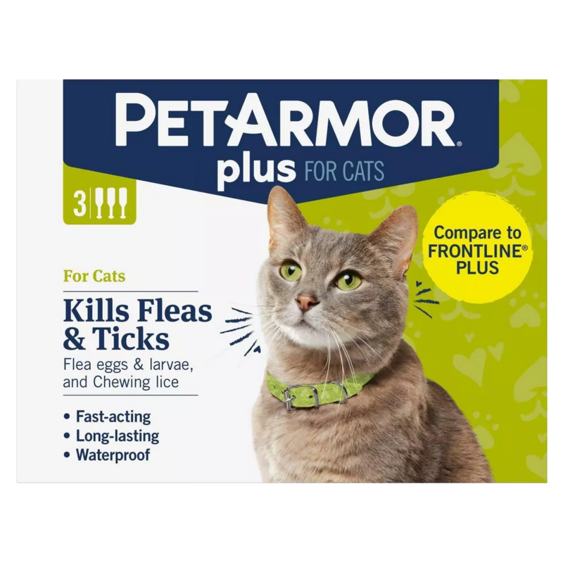 PetArmor Plus Flea and Tick for Cats - Over 1.5lbs - 3 Month Supply