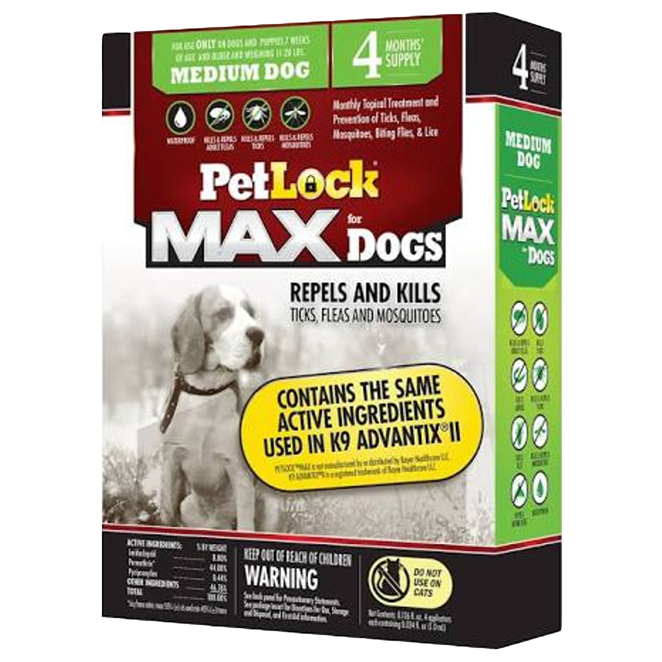 PetLock Max Flea and Tick for Dogs 11 - 20lb - 4 Month Supply