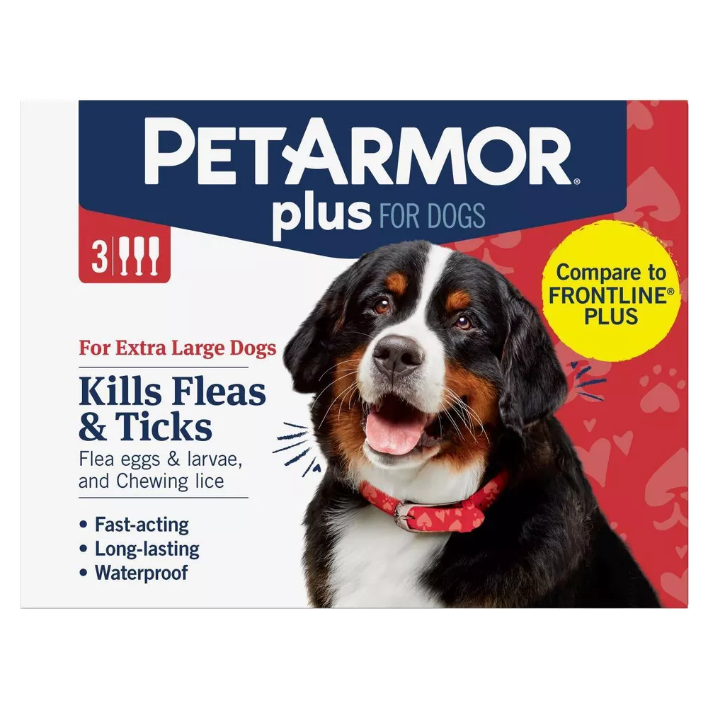 PetArmor Plus Flea and Tick for Dogs 89 - 132lb - 3 Month Supply