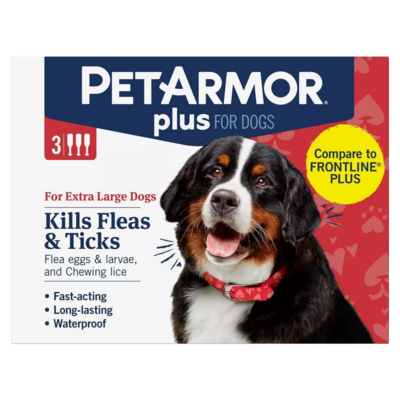 PetArmor Plus Flea and Tick for Dogs 89 - 132lb - 3 Month Supply