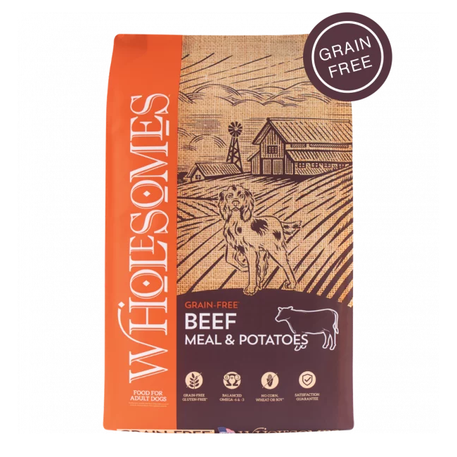 Wholesomes Grain Free Beef Meal &amp; Potatoes 35 lb