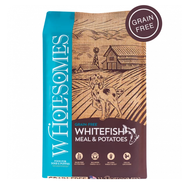 Wholesomes Grain Free Whitefish Meal &amp; Potatoes 35 lb