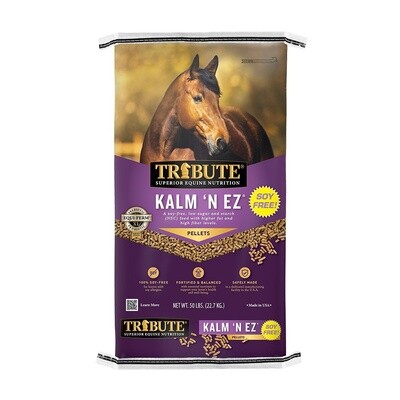 Tribute Soy-Free Kalm ‘N EZ® Pelleted Horse Feed 50 lb