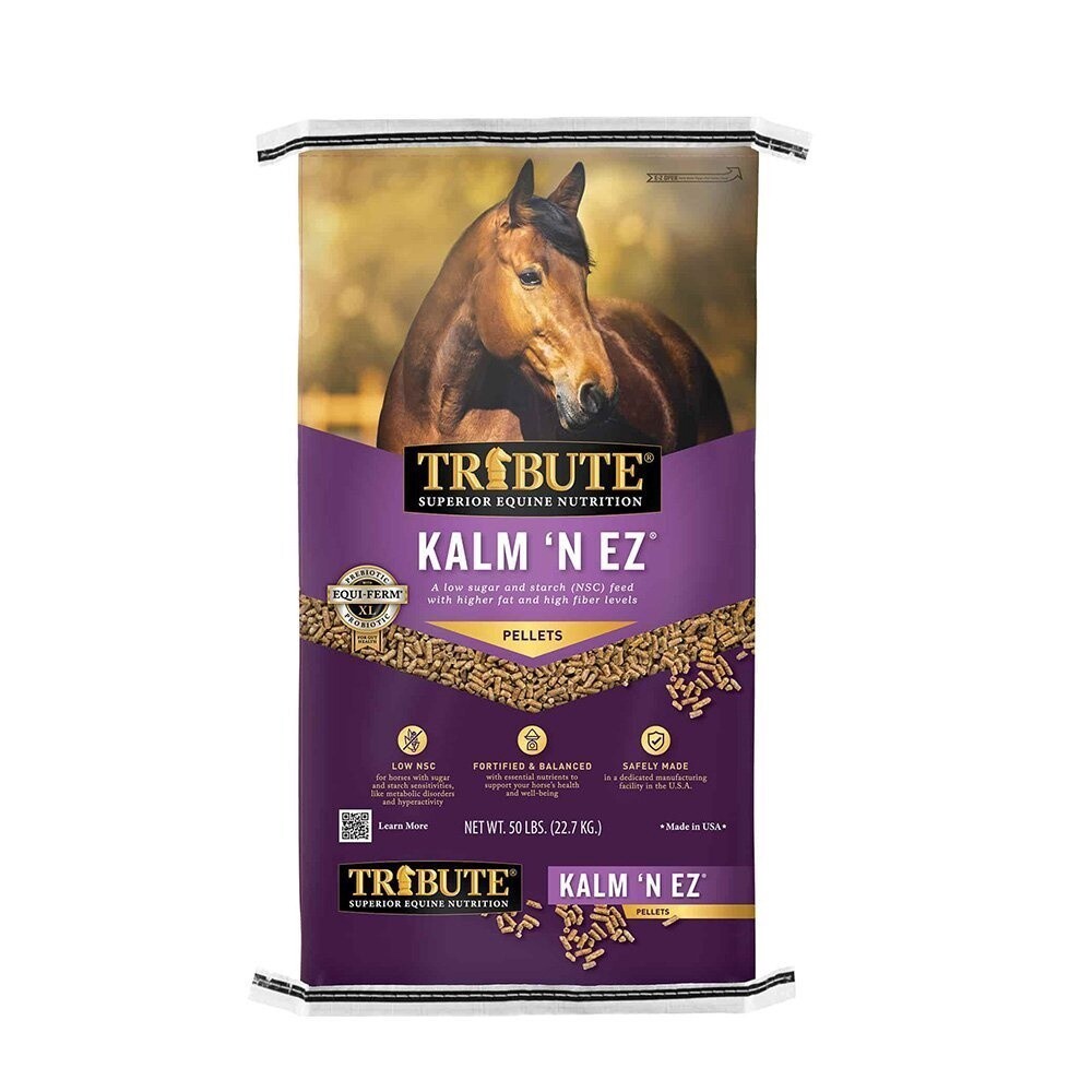 Tribute Kalm ‘N EZ® Pelleted Horse Feed 50 lb