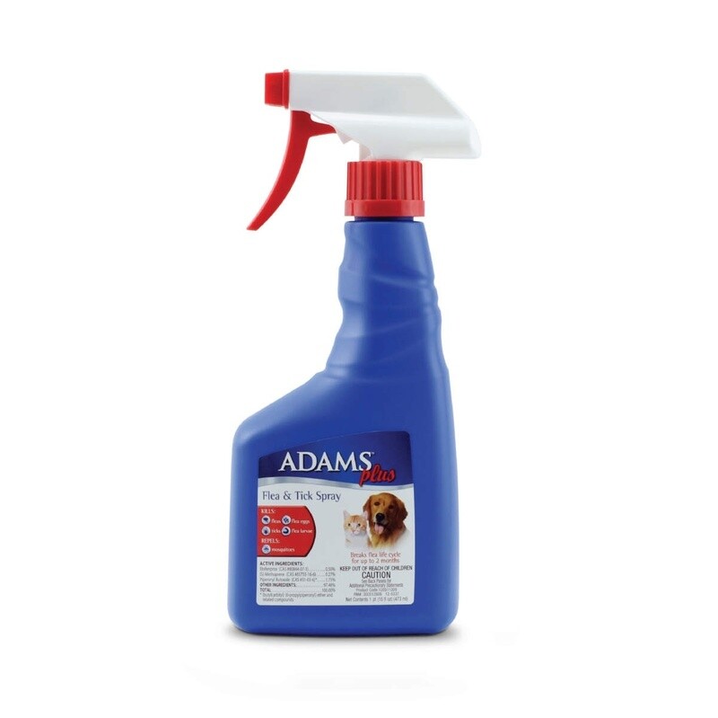 Adams Plus Flea &amp; Tick Spray 16 oz