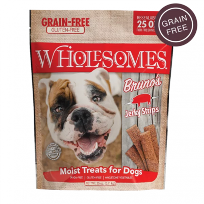 Wholesomes Bruno’s Jerky Strips Pork 25 oz