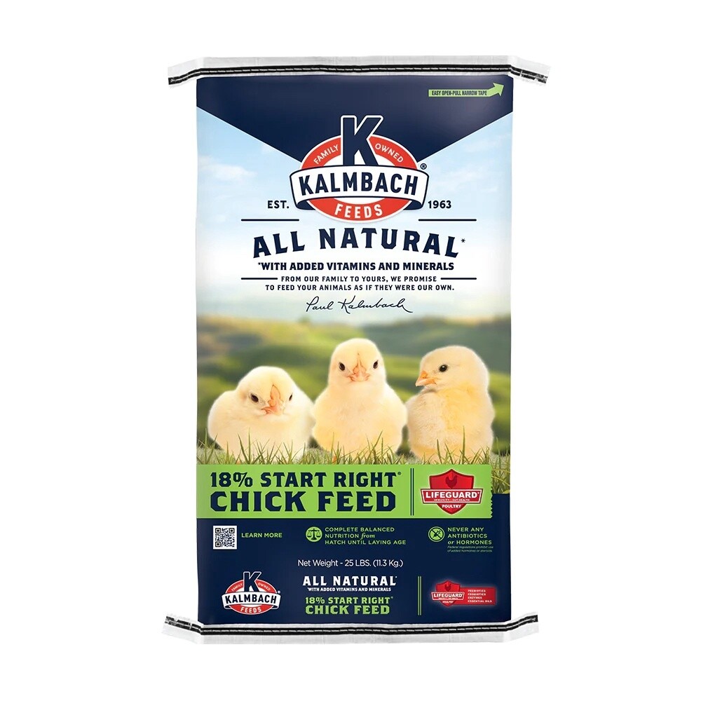 Kalmbach 18% Start Right® Chick Feed 25 lb