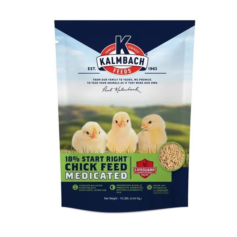 Kalmbach 18% Start Right® Chick Feed Medicated 10 lb