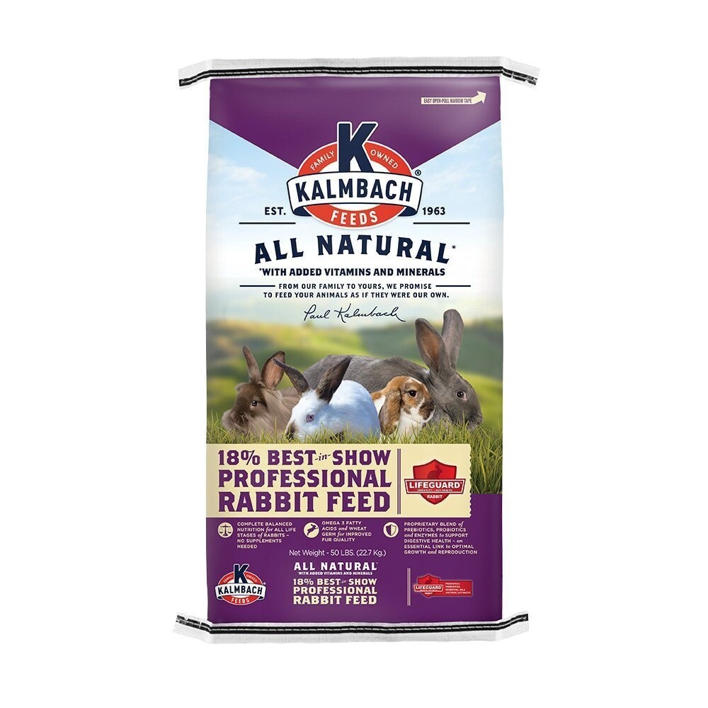 Kalmbach 18% Best-in-Show Rabbit Feed 50 lb