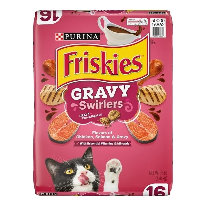 Friskies Gravy Swirlers Cat Food 16 lb