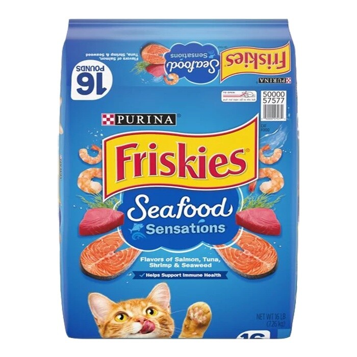 Friskies Seafood Sensations Cat Food 16 lb