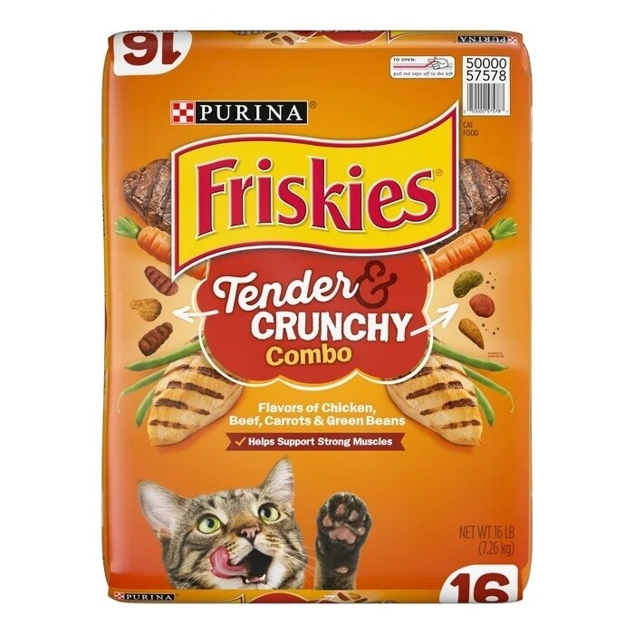Friskies Tender & Crunchy Combo Cat Food 16 lb