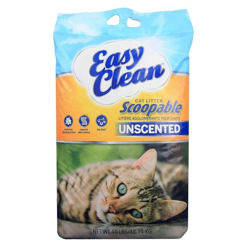Easy Clean Unscented Clumping Cat Litter 40 lb