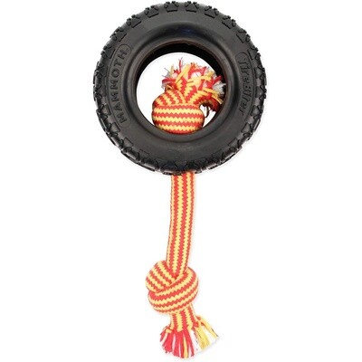 Mammoth TireBiter Natural Rubber Dog Toy w/ Rope Large 6 in... Liberty FHG Galion