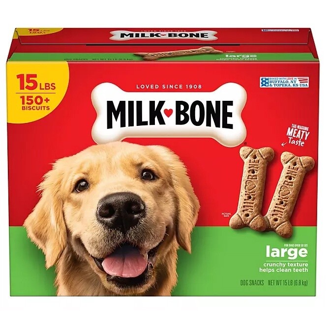 Milk-Bone Original Large Crunchy Dog Biscuits 15 lb