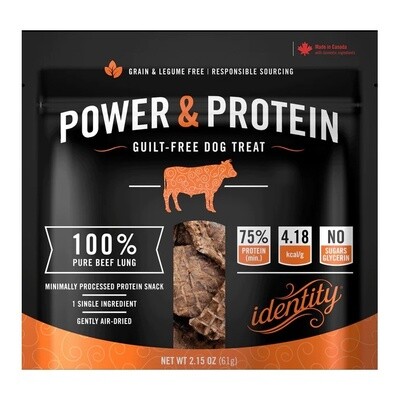 Power & Protein 100% Pure Air-Dried Beef Lung Dog Treats 2.15 oz