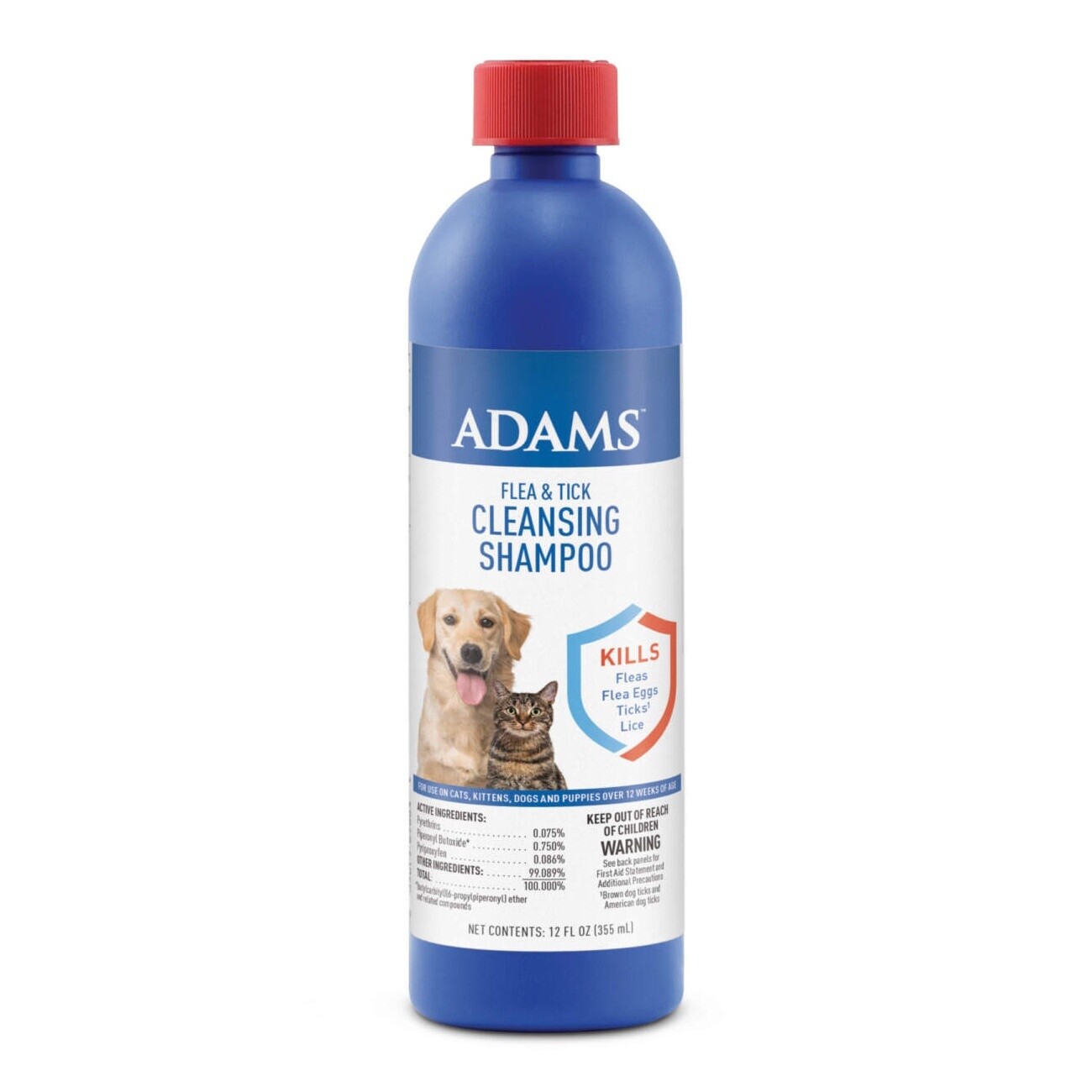 Adams Flea & Tick Cleansing Shampoo 12 oz