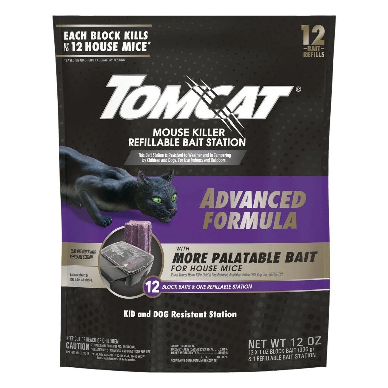 Tomcat Advanced Formula Refillable Mouse Bait Station 12 oz