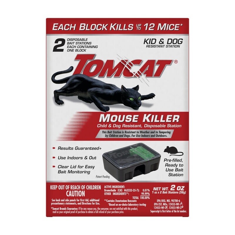 Tomcat® Mouse Killer Child & Dog Resistant Disposable Station 2 oz