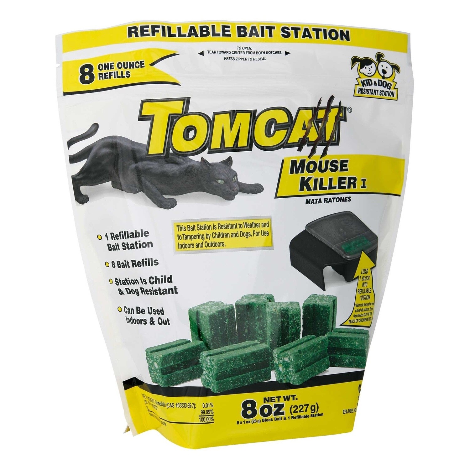 Tomcat Mouse Killer Refillable Bait Station 8 ct