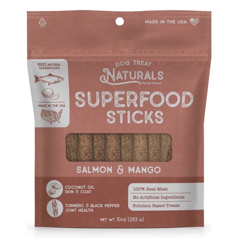 Dog Treat Naturals Salmon & Mango Superfood Sticks 10 oz