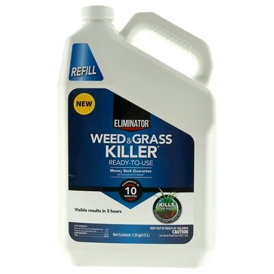 Eliminator Weed &amp; Grass Killer Refill Ready-to-Use 1.33-Gallon