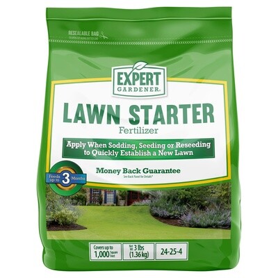 Expert Gardener Lawn Starter Lawn Food Fertilizer - Covers up to 1,000 Sq. ft - 3 lb