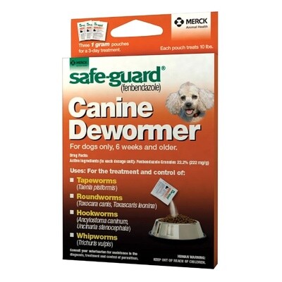 Safe-Guard Canine Dewormer 1G available at Liberty FHG Galion OH
